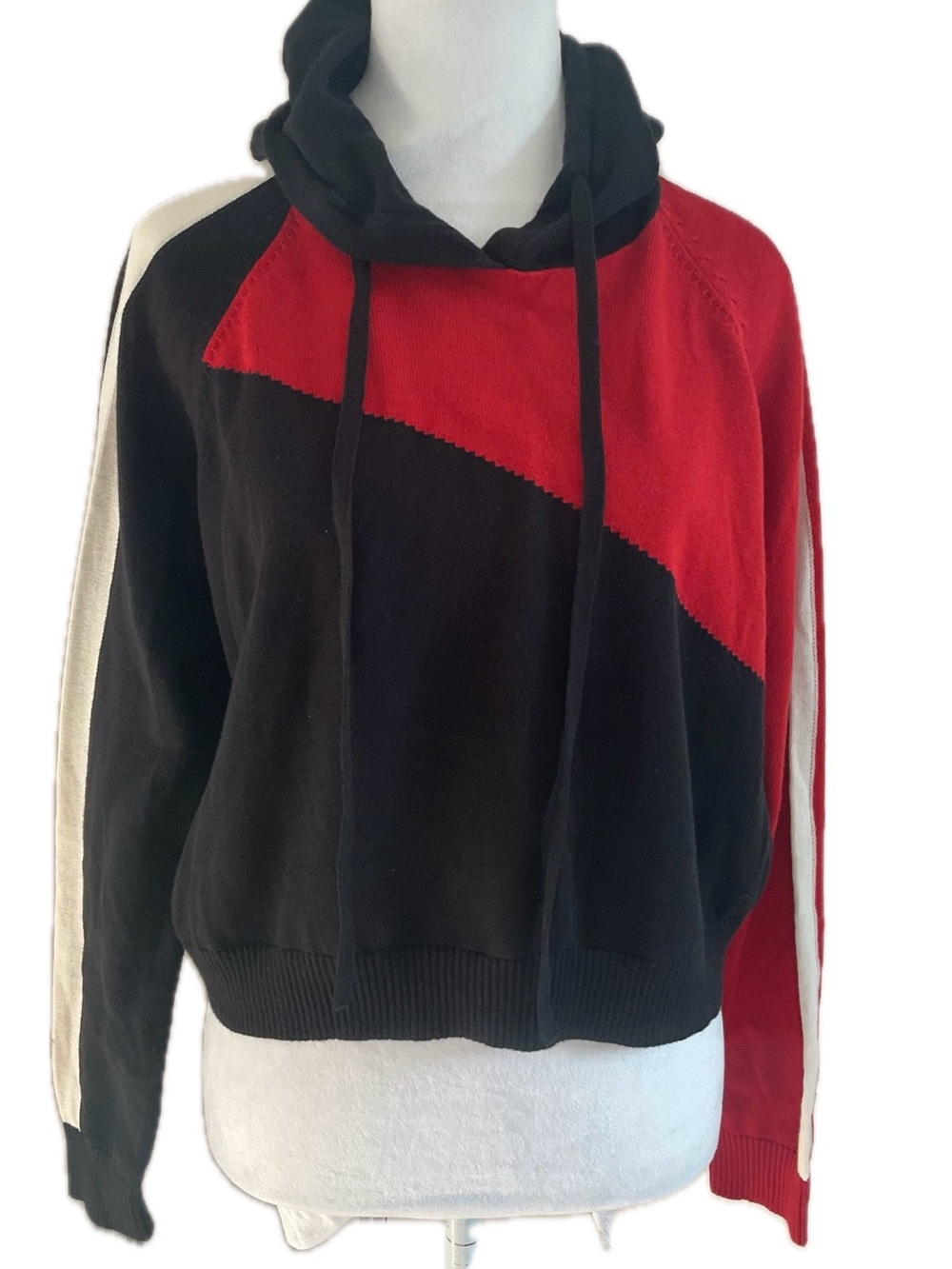 **CANIFA** Cropped  Colourblock Knit Hoodie - Women’s/Girls